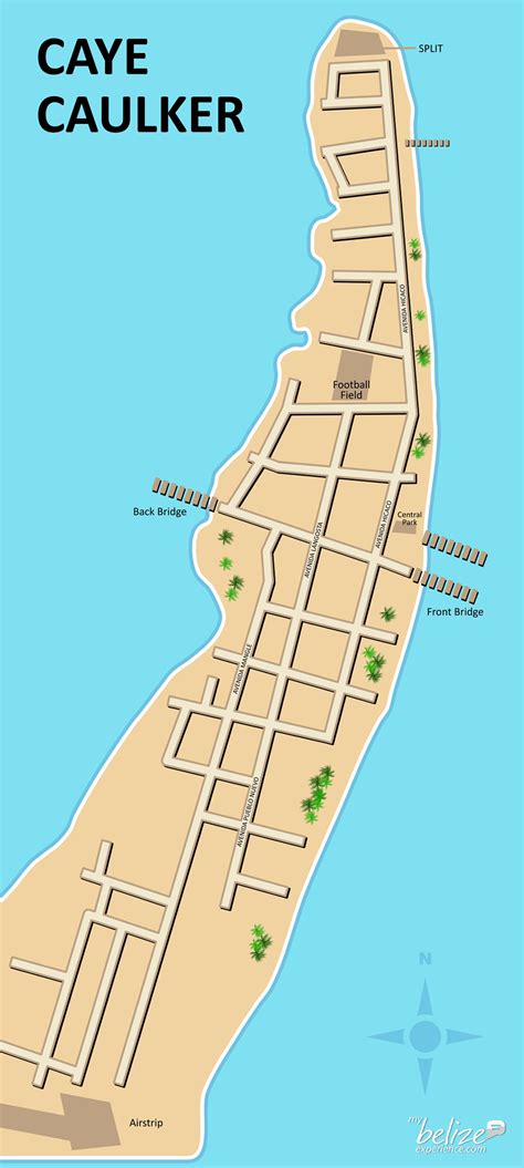 caye caulker map.